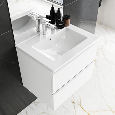 MONDIAZ DENTA 60 badmeubel talc 2 lades wastafel midden 1 kraangat