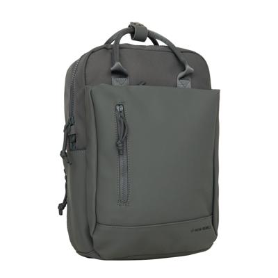 New Rebels Bruce Miami Rugzak 9L Waterafstotende Laptop Rugtas 13 inch Schooltas en Werktas van PU Nylon Comfortabel Comp 9L Antracite