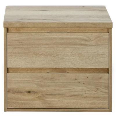 Porto Badmeubelset 70 cm - Natuur Eiken - Wastafelbovenblad Natuur Eiken