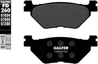 GALFER remblokken "fd260" brake pad fd260 g1054 organic standard
