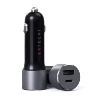 Satechi 2-Port auto oplader (72W) - Space Gray - thumbnail
