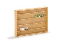Vitrine Compilati - beukenkleur - 60x80x9,5 cm - Leen Bakker - thumbnail