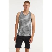 Blend gestreepte singlet zwart melange/wit - thumbnail