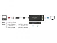 Delock USB 2.0 Adapter [1x USB-C stekker - 1x VGA-bus, HDMI-bus, DVI-bus 24+5-polig] 63925 0.13 m - thumbnail
