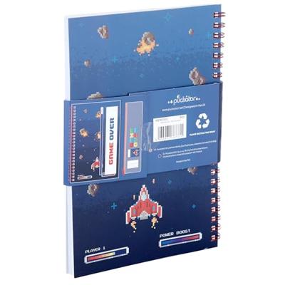 Game Over Ring A5 Notitieboekje & 6-delige Schrijfset