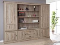 Kast YORKO 6 deuren 2 lades lichte kristal eik - thumbnail