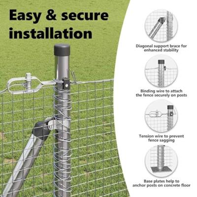 VidaXL Afrasteringspaal zilver 25 x 0,8 m (19 x 19 mm gaas) staal