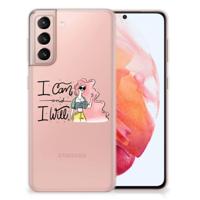 Samsung Galaxy S21 Telefoonhoesje met Naam i Can - thumbnail