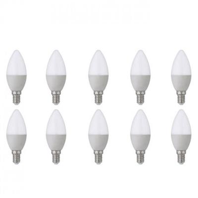 Energiezuinige LED Lampen Set 10x E14 Fitting 6W Koud Wit 6400K