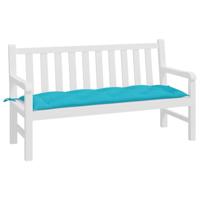 Bankkussen 150x50x7 cm stof turquoise - thumbnail