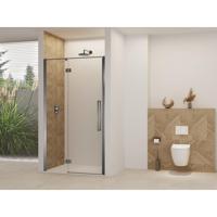 Van Rijn Products ST07 Deur vast deel - 88x200cm - helder glas - stabilisatiestang - Gunmetal Geborsteld ST0730090HEGM - thumbnail