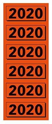 Rugetiket elba 2020 57x25mm rood 120 stuks