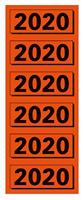 Rugetiket Elba 2020 57x25mm rood 120 stuks - thumbnail