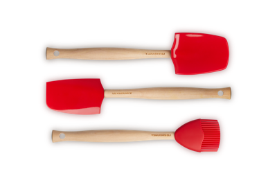 LE CREUSET - Siliconen - Spatels 3-dlg Premium Kersenrood