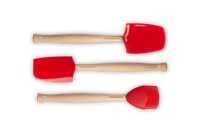 LE CREUSET - Siliconen - Spatels 3-dlg Premium Kersenrood - thumbnail