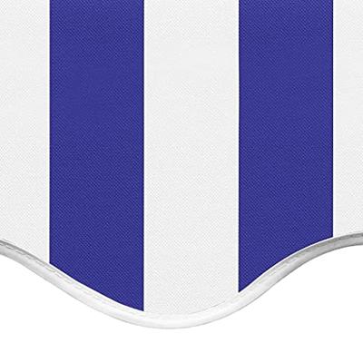 VidaXL Vervangingsdoek voor luifel 4x3,5 m blauw en wit