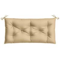 Tuinbankkussens 2 st 100x50x7 cm stof gemleerd beige - thumbnail
