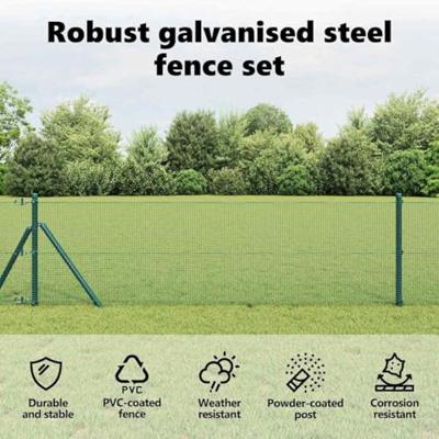 VidaXL Afrasteringspaal groen 25 x 0,5 m (16 x 16 mm gaas) staal