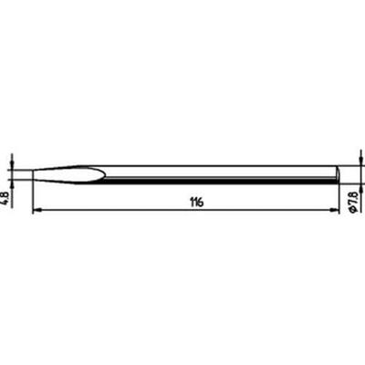 Ersa 082KD Soldeerpunt Beitelvorm, Ersadur Grootte soldeerpunt 4.8 mm Inhoud: 1 stuk(s)