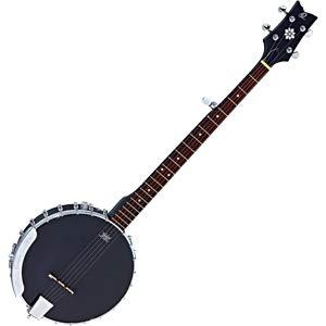 Ortega Raven Series OBJE250OP-SBK open back banjo met tas
