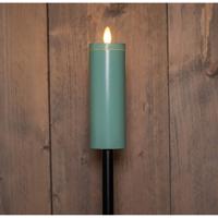 Fakkel Op Steker Jade Groen Met Bewegende Vlam 5 x 14 cm Op 75 cm Steker solar Anna's Collection - Annas collection - thumbnail