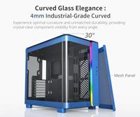 MONTECH KING 95 Tempered Glass ARGB Midi-tower PC-behuizing Blauw - thumbnail