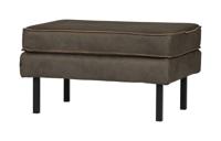 WOOOD Hocker 'Rodeo' Eco leder, kleur Legergroen - thumbnail