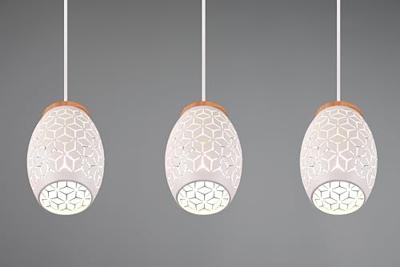 Trio Witte hanglampBidar 3-lichts - R31573031