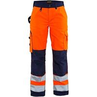 Blåkläder Dames werkbroek High-Vis zonder spijkerzakken 71551811 | High-Vis Oranje/Marineblauw | Maat 42 - 7330509502372 - thumbnail