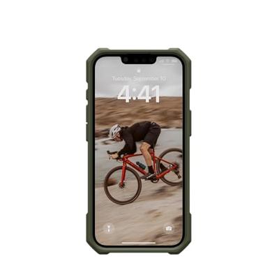 Urban Armor Gear Essential Armor Outdoor telefoonhoes Apple iPhone 17e, iPhone 16e Vaal olijf-bruin Inductieve lading, MagSafe compatible, Stootbestendig