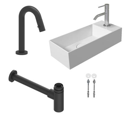 Salenzi Fonteinset Spy 45x20 cm Mat Wit - spy4520setmwit