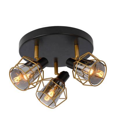 Lucide NILA - Plafondspot - Ø 36 cm - 3xE14 - Zwart