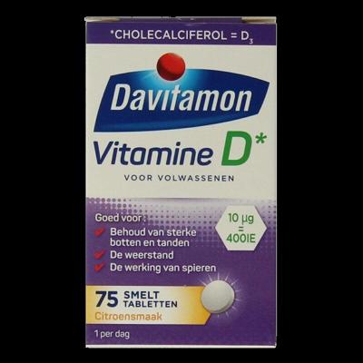 Vitamine D volwassenen smelttablet 75 Tabletten