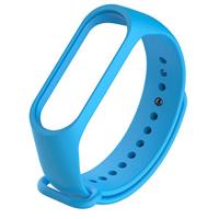 By Qubix - Compatible met Xiaomi Mi band 3/4 / 5/6 / 7 bandje OneColor - Blauw - Compatible Xiaomi bandje - thumbnail