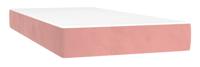 Boxspring met matras fluweel roze 140x190 cm - thumbnail