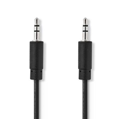 Stereo-Audiokabel | 3,5 mm Male - 3,5 mm Male | 1,0 m | Zwart