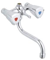 Grohe Douchekraan Costa Trend Mengkraan zonder Koppelingen met Badomstelling HOH 12 cm Chroom - thumbnail