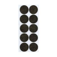 Plakvilt bruin rond Ø 4,5 cm en hoogte 0,35 cm van vilt - 10 stuks - thumbnail