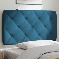 Hoofdbordkussen 80 cm fluweel blauw - thumbnail