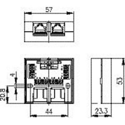 Telegärtner 100022997 Netwerkdoos Opbouw (op muur) CAT 6 Zuiver wit Telegärtner 100022997 Netwerkdoos Opbouw (op muur) CAT 6 Zuiver wit