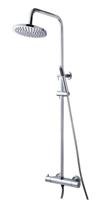 Wiesbaden Caral douche-opbouwset + therm. mengkraan chroom - thumbnail