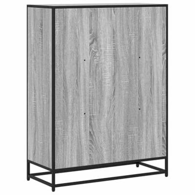 Boekenkast 80,5x35x107,5cm bewerkt hout grijs sonoma eikenkleur