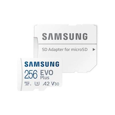 Samsung EVO Plus microSD Card 256GB Micro SD-kaart Wit - thumbnail