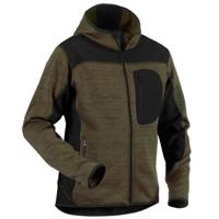 Blåkläder Gebreid vest met softshell 49302117 | Army Groen/Zwart | Maat L - 7330509411407 - thumbnail