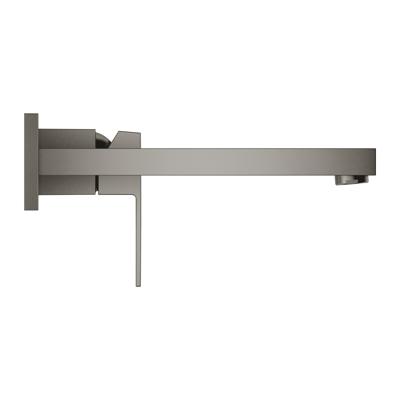 Wastafelmengkraan GROHE Eurocube 2-Gats Wand 230 Mm Hard Graphite Geborsteld