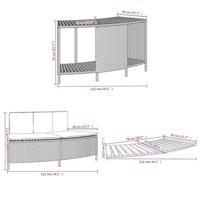 VidaXL Hottub-ombouw poly rattan en massief acaciahout zwart - thumbnail