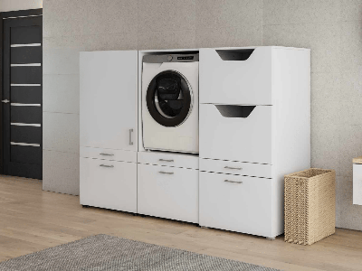 Kast WASHING 1 machine met 2 kasten MEDIUM wit