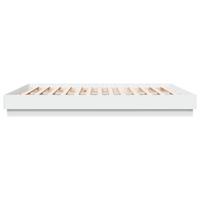 Bedframe massief hout wit 200x200 cm - thumbnail