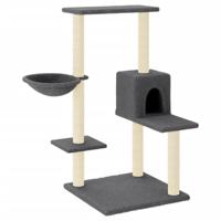 VidaXL Kattenmeubel met sisal krabpalen 95 cm donkergrijs - thumbnail