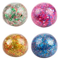 Toi-Toys Fun knijpbal night gevuld met glittergel, 6cm - thumbnail